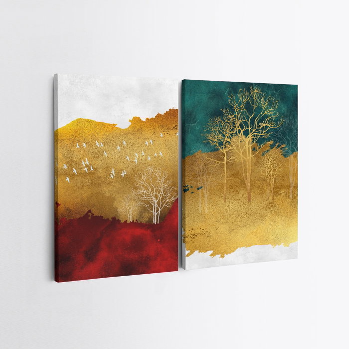 Wallity Set de 2 Cuadros Decorativos de Lienzo 50 x 70 cm Wallity Set de 2 Cuadros Decorativos de Lienzo 50 x 70 cm